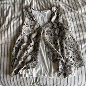 Snake skin print tank top